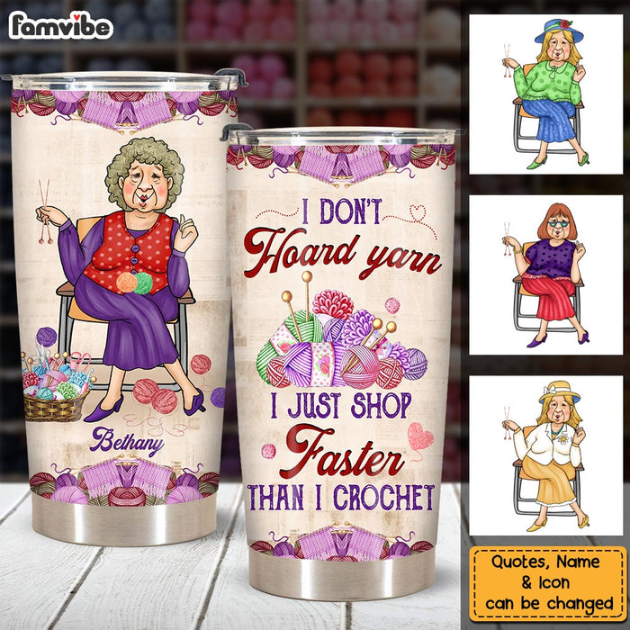 Personalized Gift For Grandma Crochet Yarn Steel Tumbler 26238 1