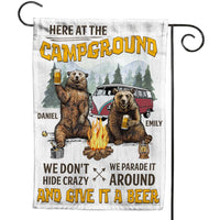 Personalized Camping Bear Campground Gifts For Couples Husband Wife Flag 26239 thumb 1