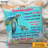 Personalized Gift For Granddaughter Turtle Pillow 26242 thumb 1