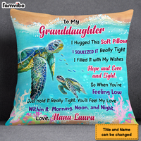 Personalized Gift For Granddaughter Turtle Pillow 26242 thumb 1