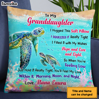 Personalized Gift For Granddaughter Turtle Pillow 26242 thumb 1