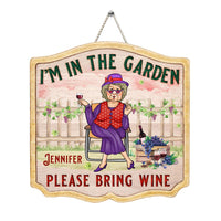 Personalized Garden Gifts For Grandma I'm In The Garden Wood Sign 26246 thumb 1
