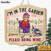 Personalized Garden Gifts For Grandma I'm In The Garden Wood Sign 26246 thumb 1
