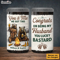 Personalized Gift For Couple Funny Lucky Man 4 in 1 Can Cooler 26256 thumb 1