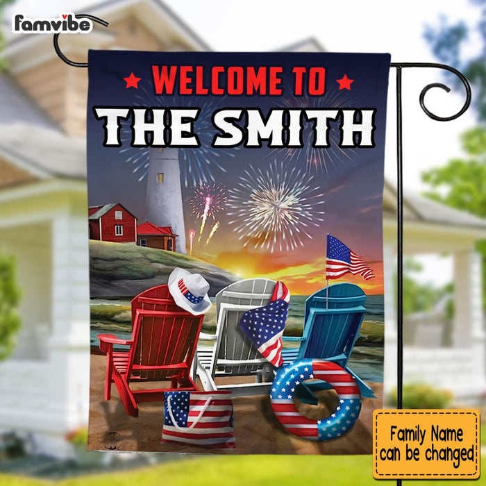 Personalized Gift for Family Welcom To Our Home Flag 26260 1