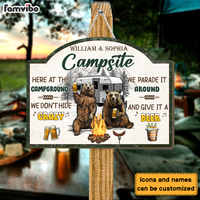 Personalized Gift For Couple Crazy Camping Wood Sign 26261 thumb 1