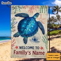 Personalized Gift for Family  Turtle Couple Flag 26270 thumb 1