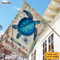 Personalized Gift for Family  Turtle Couple Flag 26270 thumb 1