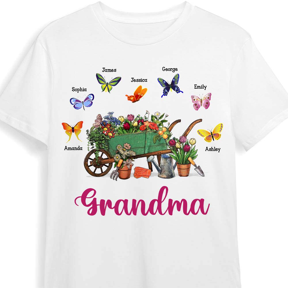 Personalized Gift for Grandma Floral Wheelbarrow Shirt Hoodie Sweatshirt 26275 Primary Mockup