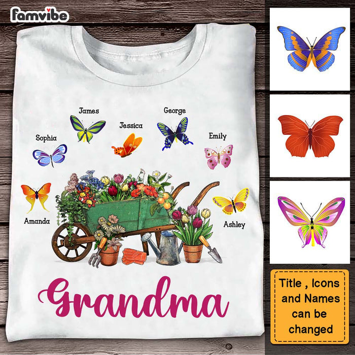 Personalized Gift for Grandma Floral Wheelbarrow Shirt - Hoodie - Sweatshirt 26275 1