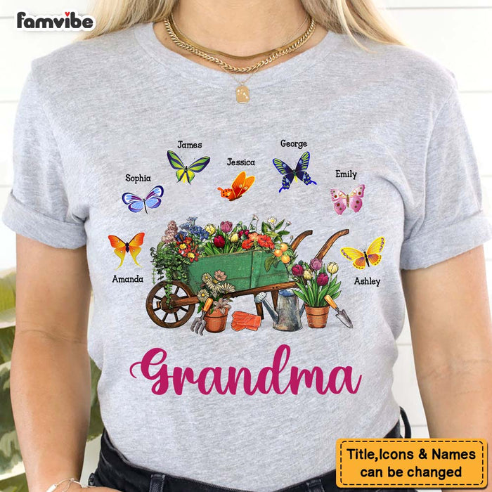 Personalized Gift for Grandma Floral Wheelbarrow Shirt - Hoodie - Sweatshirt 26275 1
