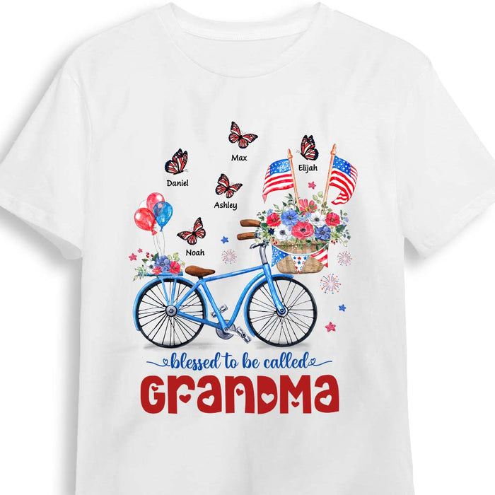 Personalized Gifts For Grandma Bicycle Butterfly Patriotic 4th of July Shirt - Hoodie - Sweatshirt 26276 1