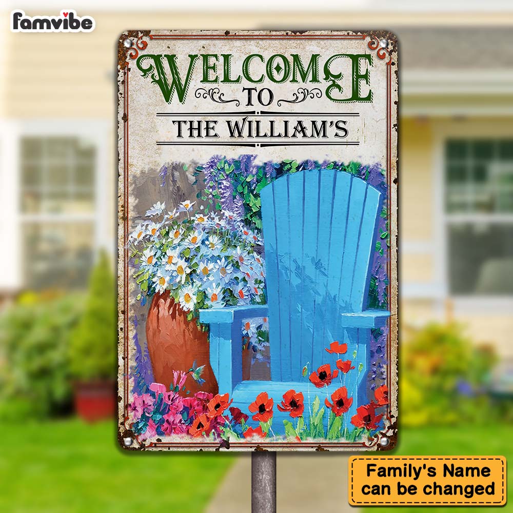Personalized Gift for Family Outdoor Décor In Garden Metal Sign 26283 Primary Mockup