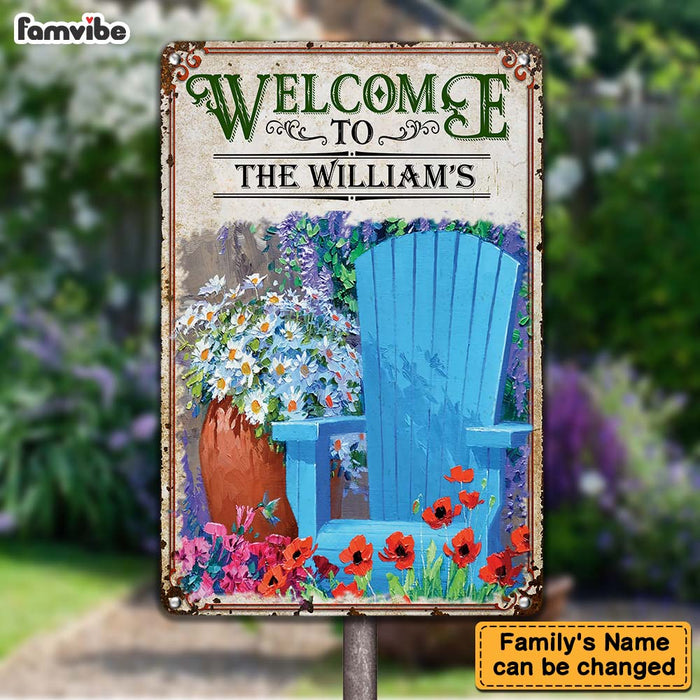 Personalized Gift for Family Outdoor Décor In Garden Metal Sign 26283 1