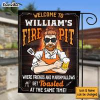 Personalized Welcome to Fire Pit Flag 26291 thumb 1