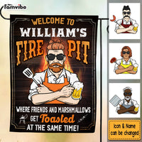 Personalized Welcome to Fire Pit Flag 26291 thumb 1