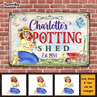 Personalized Gift For Grandma's Potting Shed Metal Sign 26292 thumb 1