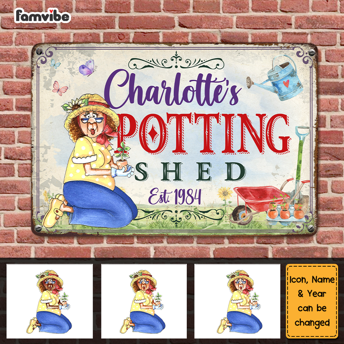 Personalized Gift For Grandma's Potting Shed Metal Sign 26292 1
