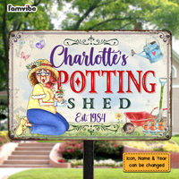 Personalized Gift For Grandma's Potting Shed Metal Sign 26292 thumb 1