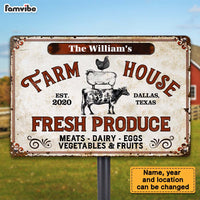 Personalized Gift For Family Farmhouse Fresh Produce Metal Sign 26295 thumb 1