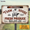 Personalized Gift For Family Farmhouse Fresh Produce Metal Sign 26295 1