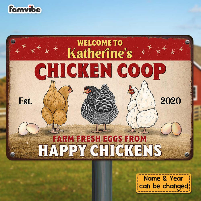 Personalized Gift For Farm Chicken Coop Metal Sign 26298 1