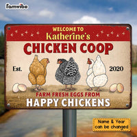 Personalized Gift For Farm Chicken Coop Metal Sign 26298 thumb 1