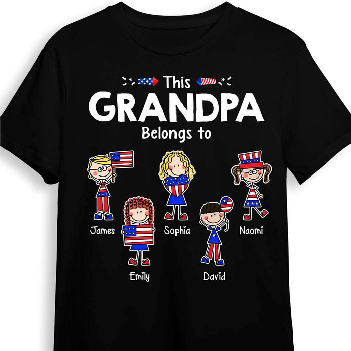 Personalized Gift For Grandpa With Kids This Grandpa Belongs To Shirt - Hoodie - Sweatshirt 26300 1