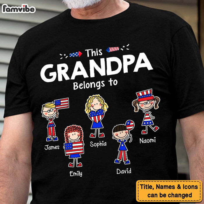 Personalized Gift For Grandpa With Kids This Grandpa Belongs To Shirt - Hoodie - Sweatshirt 26300 1