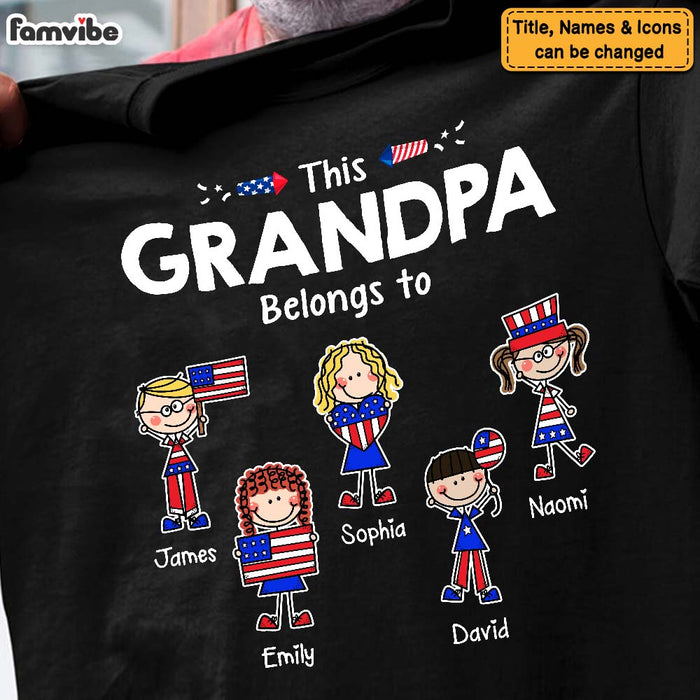 Personalized Gift For Grandpa With Kids This Grandpa Belongs To Shirt - Hoodie - Sweatshirt 26300 1