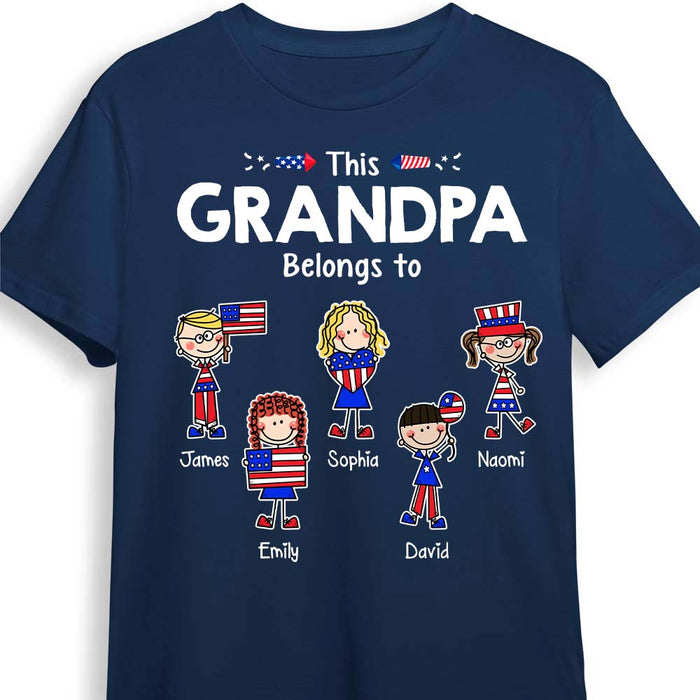 Personalized Gift For Grandpa With Kids This Grandpa Belongs To Shirt - Hoodie - Sweatshirt 26300 1