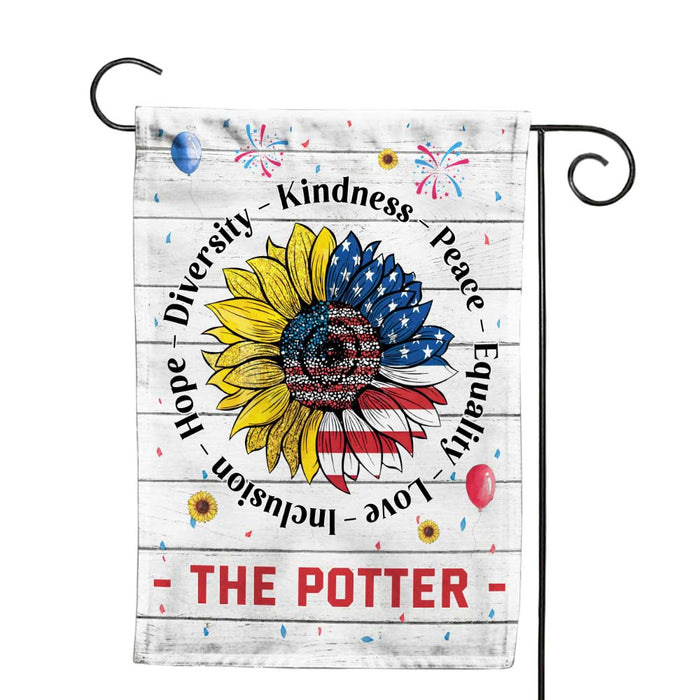 Personalized Gift For Family Sunflower Flag 26301 1