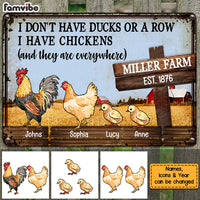 Personalized Gift For Family I Have Chickens Metal Sign 26302 thumb 1