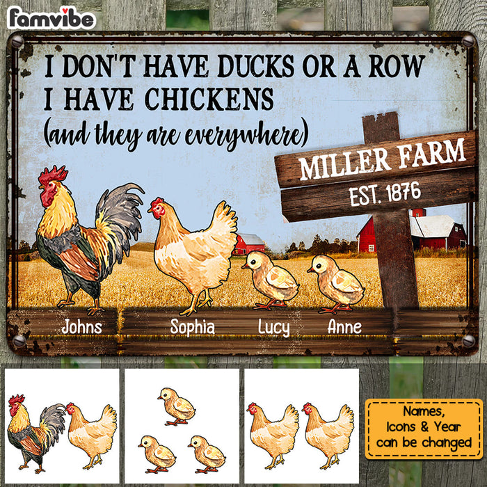 Personalized Gift For Family I Have Chickens Metal Sign 26302 1