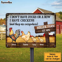 Personalized Gift For Family I Have Chickens Metal Sign 26302 thumb 1