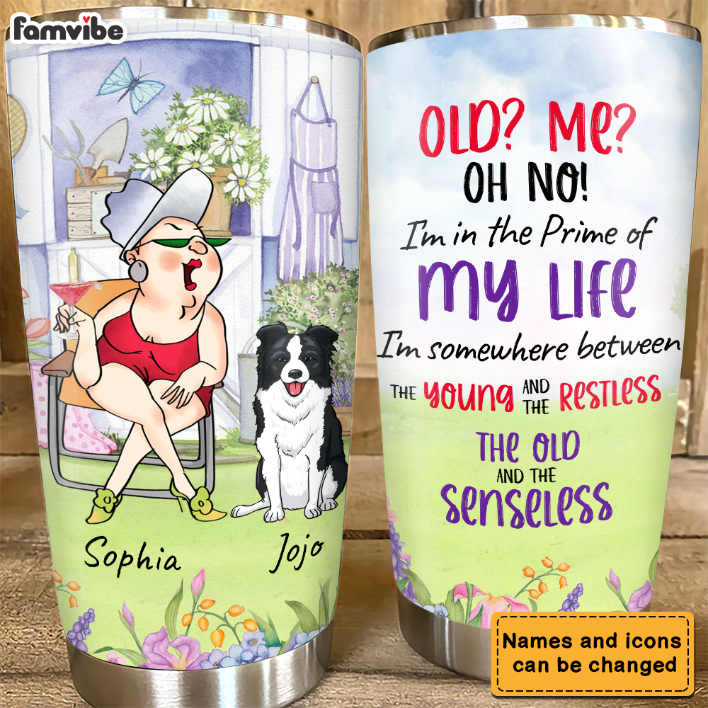 Personalized Gift For Grandma I'm In The Prime Of My Life Steel Tumbler 26308 Primary Mockup