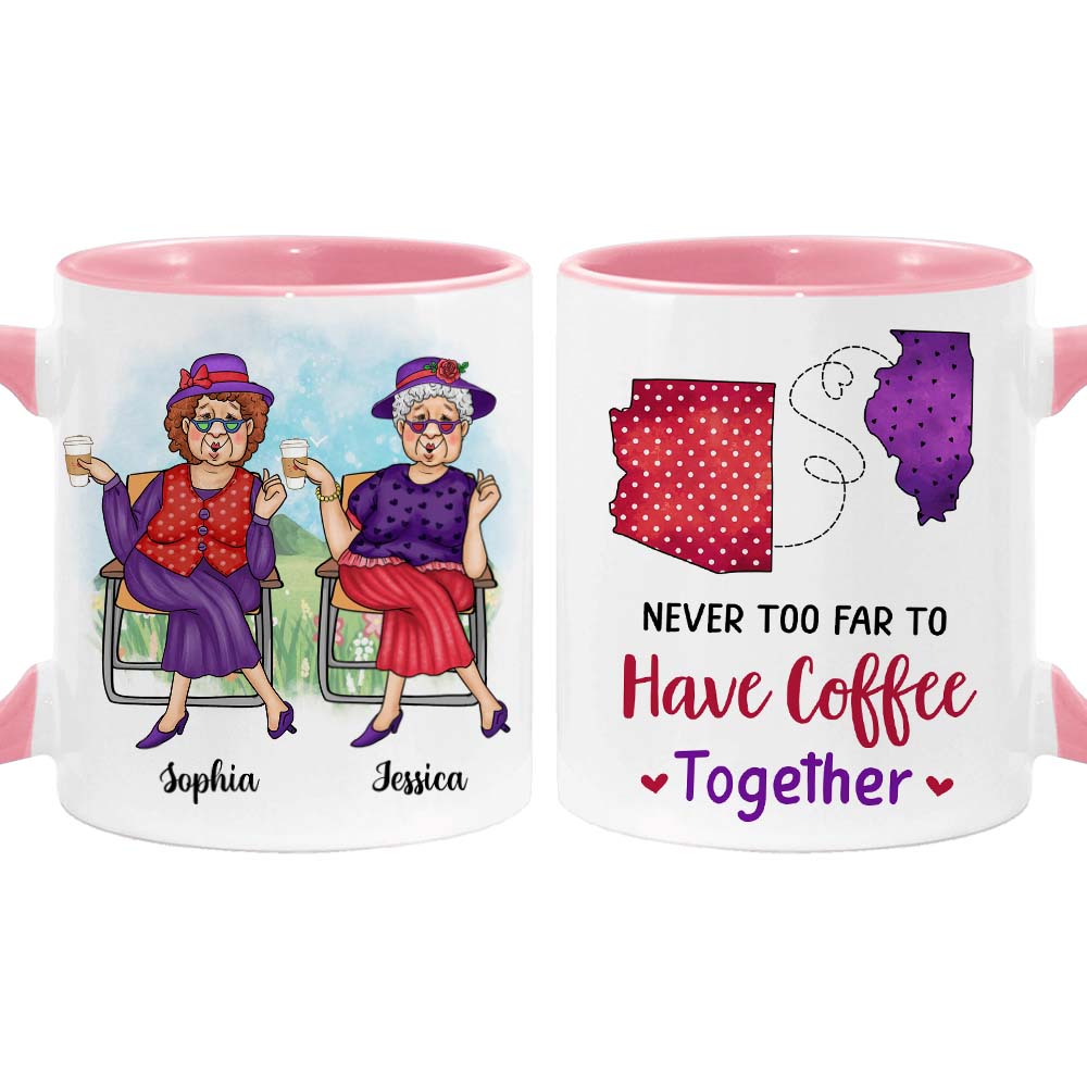 Personalized Long Distance State To State Gifts For Old Friends Mug 26313 Primary Mockup
