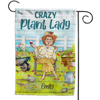 Personalized Gift For Grandma Crazy Plant Lady Garden Flag 26318 thumb 1