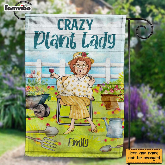 Personalized Gift For Grandma Crazy Plant Lady Garden Flag 26318 1
