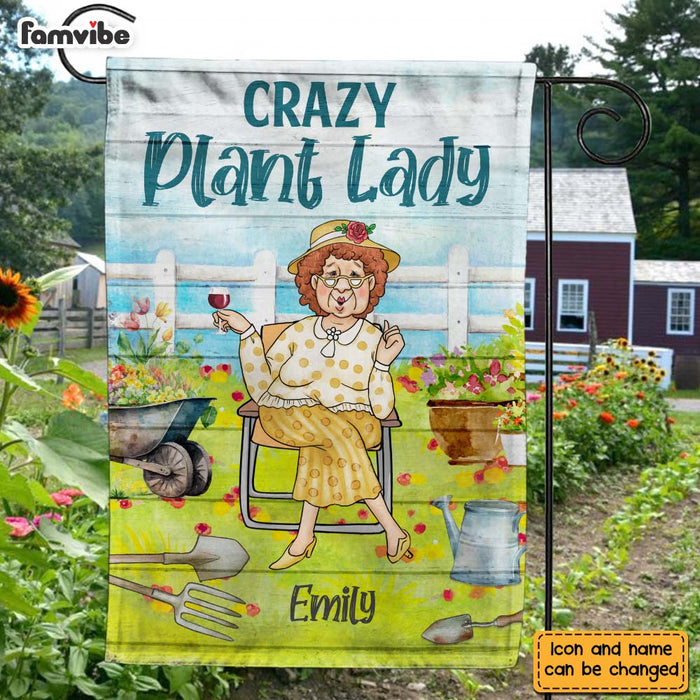 Personalized Gift For Grandma Crazy Plant Lady Garden Flag 26318 1
