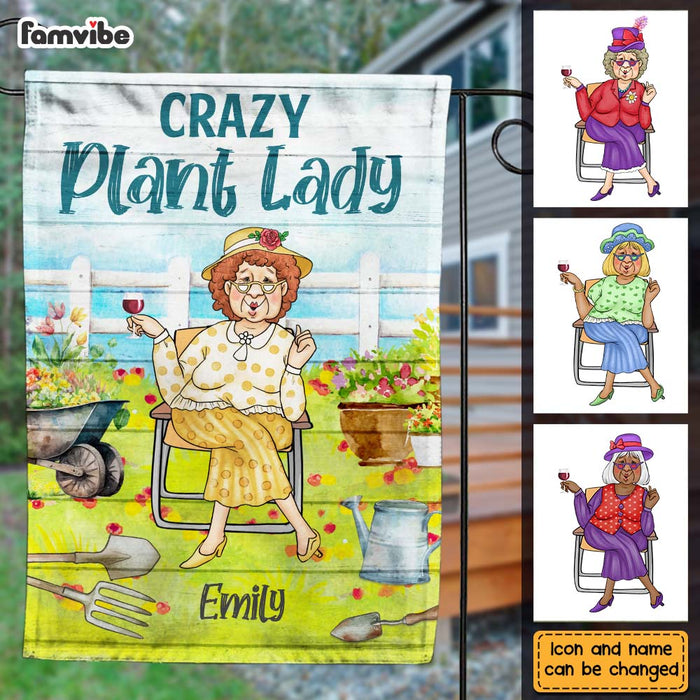 Personalized Gift For Grandma Crazy Plant Lady Garden Flag 26318 1