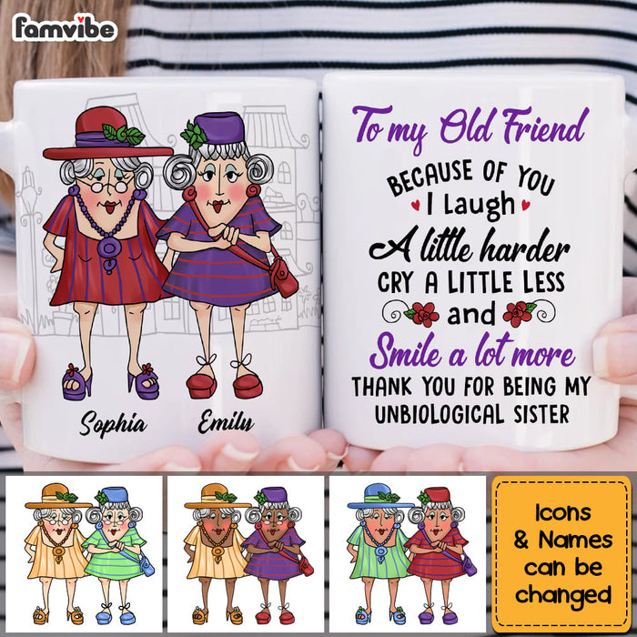 Personalized Gift for Old Friends Smile A Lot Mug 26321 1