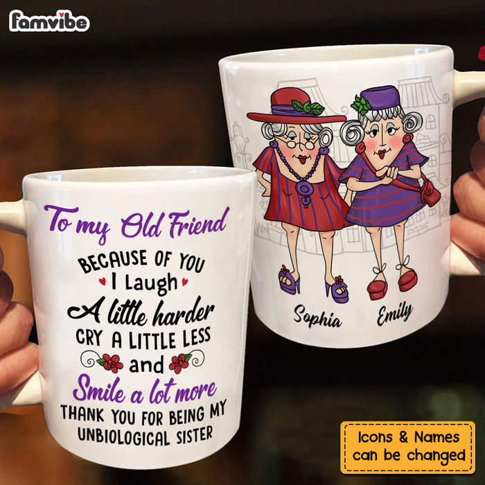 Personalized Gift for Old Friends Smile A Lot Mug 26321 1