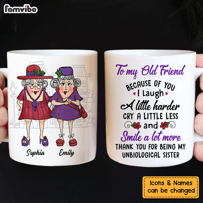 Personalized Gift for Old Friends Smile A Lot Mug 26321 1