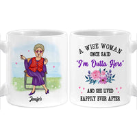 Personalized Retirement Gifts for Retired Grandma A Wise Woman Once Said Mug 26323 thumb 1