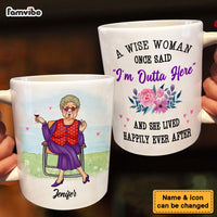Personalized Retirement Gifts for Retired Grandma A Wise Woman Once Said Mug 26323 thumb 1
