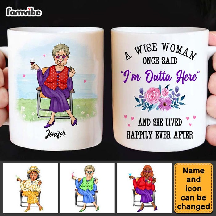 Personalized Retirement Gifts for Retired Grandma A Wise Woman Once Said Mug 26323 1