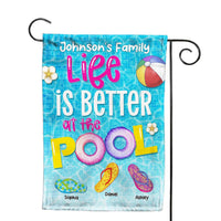 Personalized Gift For Couple Family Life Is Better At The Pool Flag 26326 thumb 1