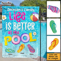 Personalized Gift For Couple Family Life Is Better At The Pool Flag 26326 thumb 1