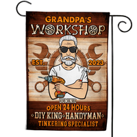 Personalized Workshop Garage Autoshop Woodshop Gifts For Grandpa Flag 26330 thumb 1